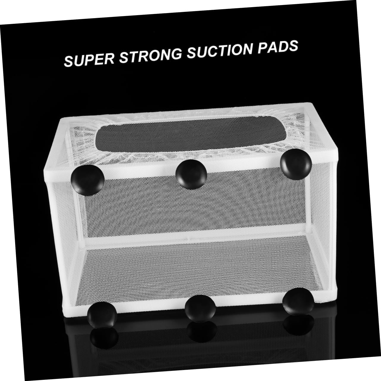 INOOMP 2Pcs Large Fish Net for Hatchery Fry Incubator with Suction Cups, White Mesh Separation Box for Aquarium Breeding Tanks, Suitable for Small Fish and Fry Aquatic Pets