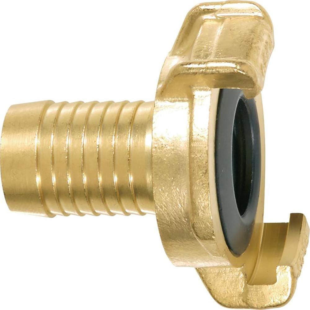 Geka 40101SB Hose Piece 1/2" 13Mm with Ribbed Thread, Gold, 18 X 8 X 13 Cm image number 1