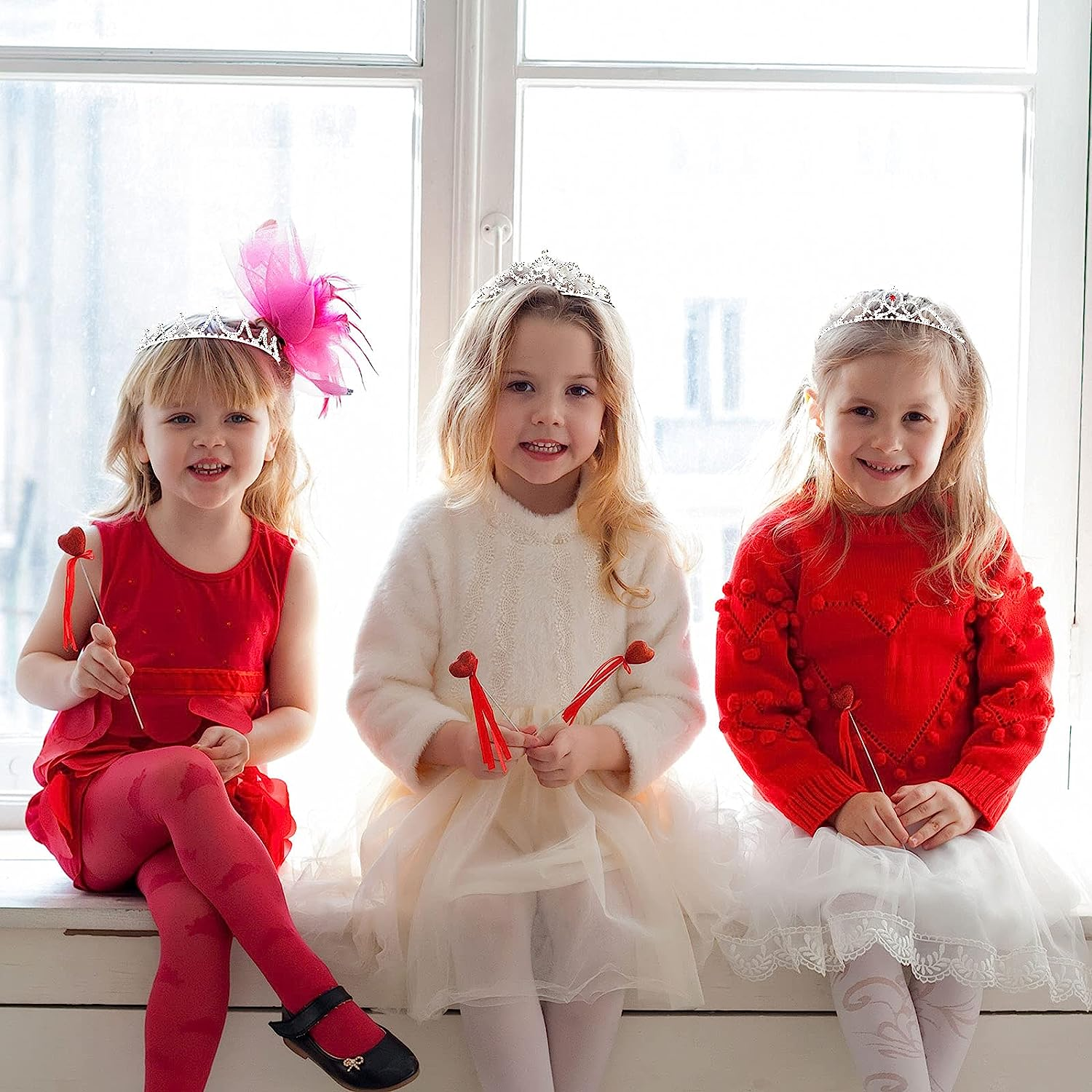 20 Pieces Girls Tiara Crown Silver Crystal Rhinestone Crown Headband Princess Party Tiara Girls Wedding Headpiece for Kids Birthday Prom Pageant image number 4