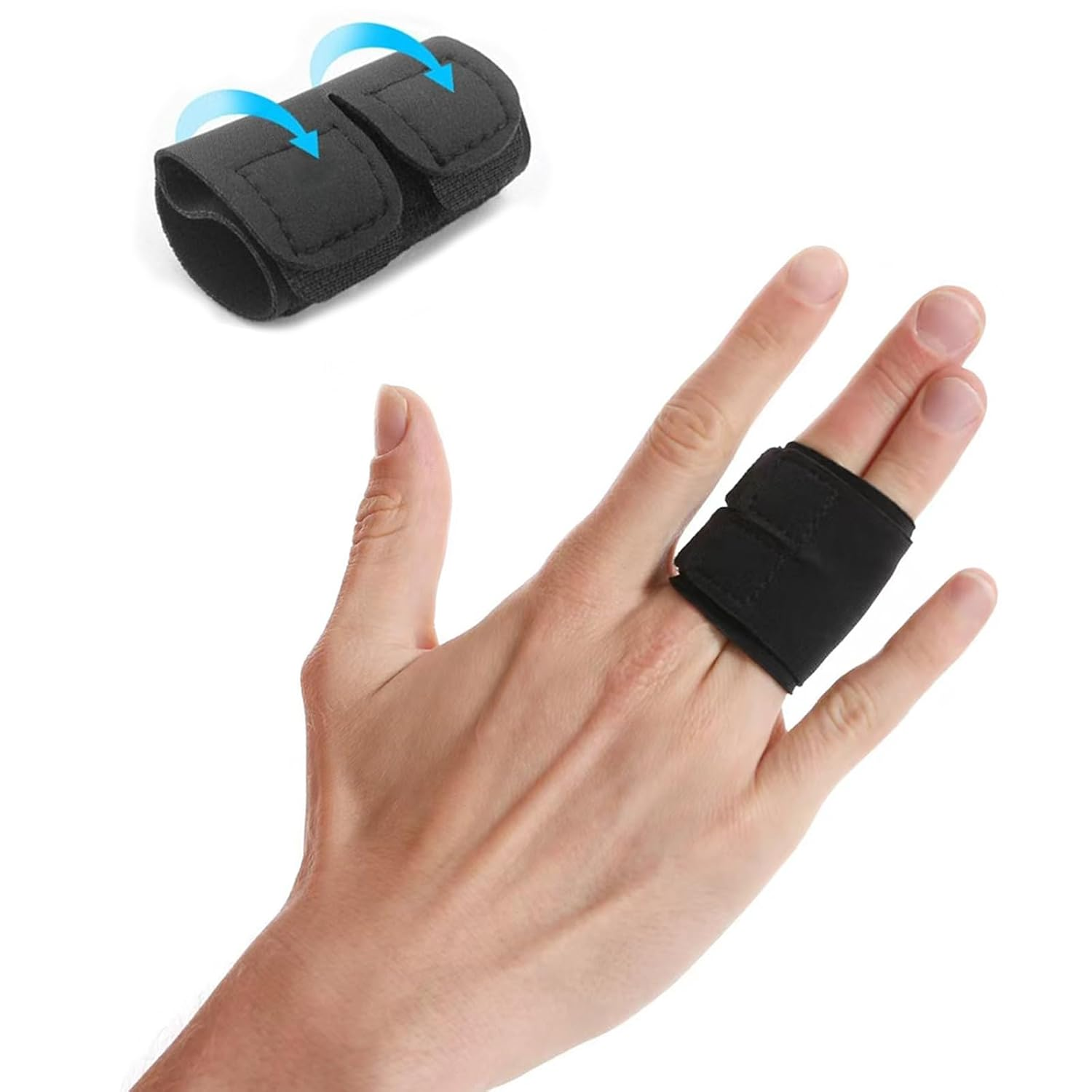 OBLEGY Finger Splints Finger Sleeves Finger Protectors Sports Compression Finger Wraps Perfect for Sport Basketball, Tennis, Volleyball, Two Finger image number 3