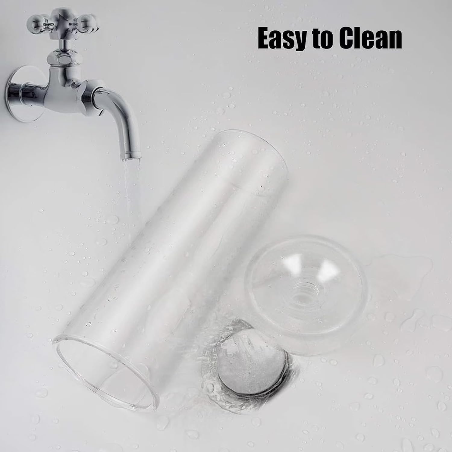 Manual Penis Pump with Realistic Pussy & Silicone Sleeve - 22Cm Extra Long Vacuum Pump for Men, Male Masturbator, Penis Extender, and Erection Enhancer - Discreet Packaging image number 5