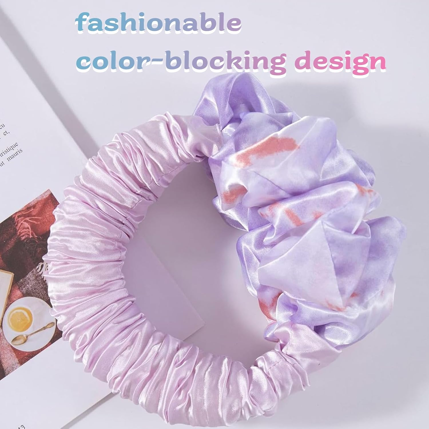 Tressora 1 X Heatless Curls Heat-Free Curl Loop, Velvet Silk Overnight Roller, Curling Iron, Headband for Soft Sleep Loops, Suitable for Long, Thick Hair of Women (Purple) image number 1