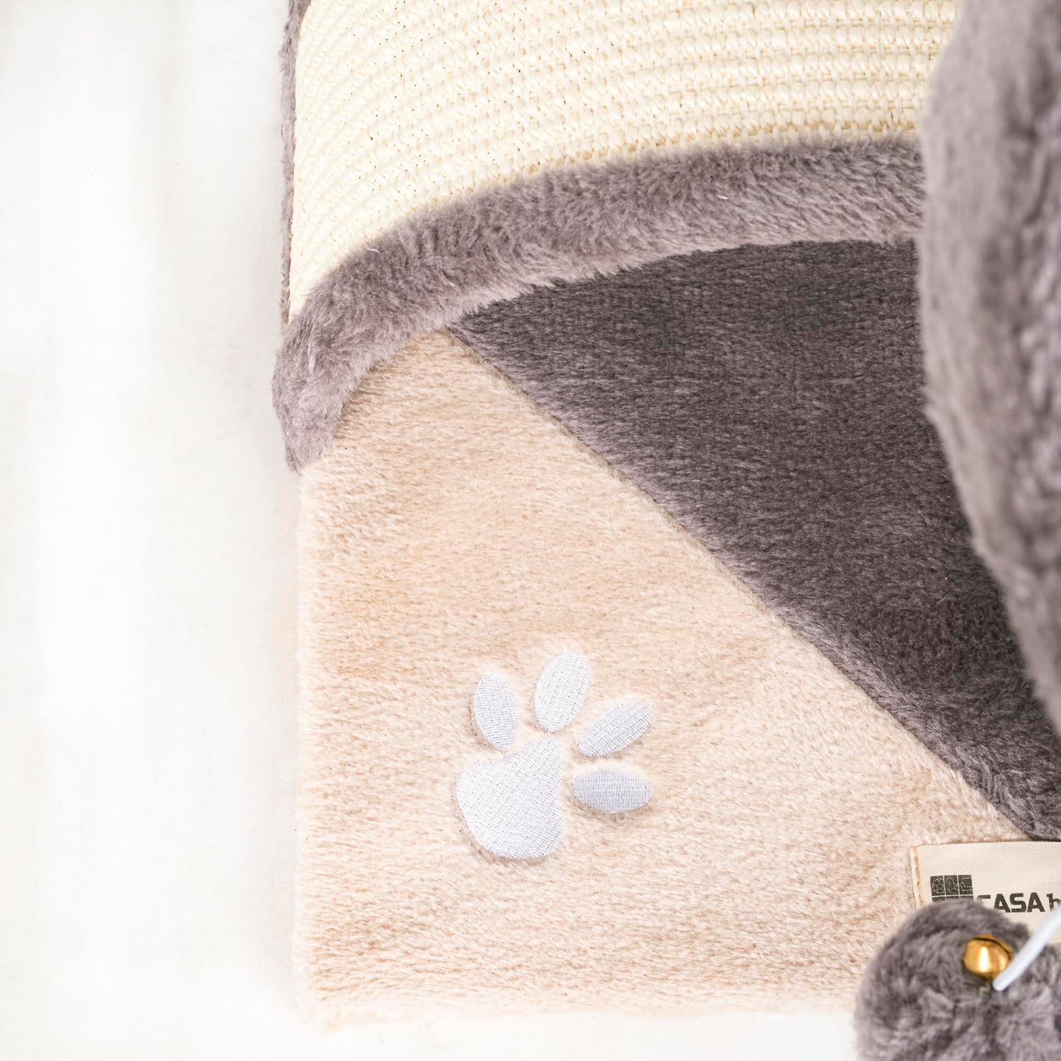 CASA Basics Cat Tree, 45 Cm Height, Compact Design with Scratching Post, Platform, Toys, Activity Trees (Gray and Beige) image number 3