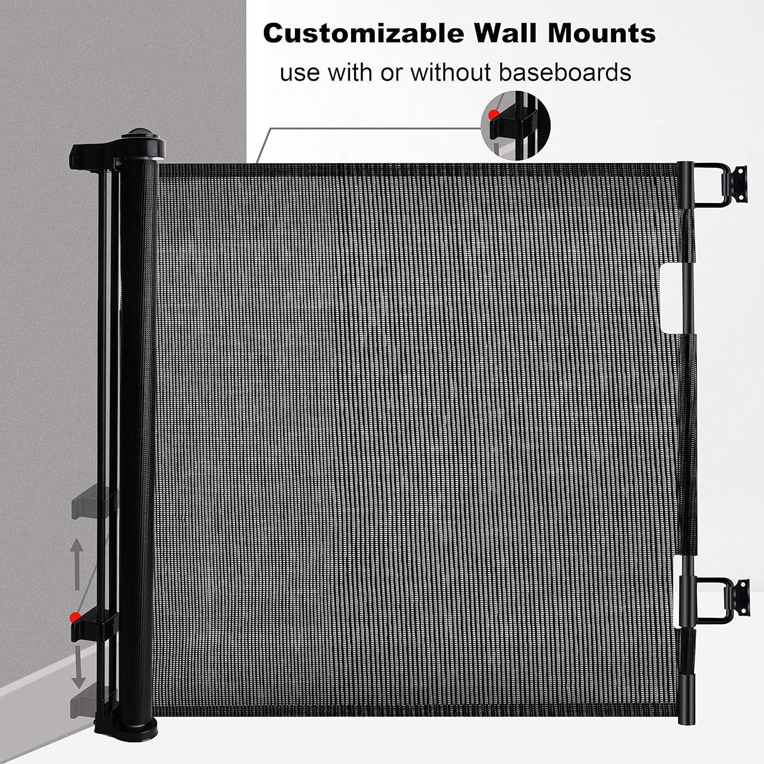 Retractable 1.5M Doorways Hallways Stairs Baby Gate Dog Pet Gate Indoor Outdoor Safety Gates