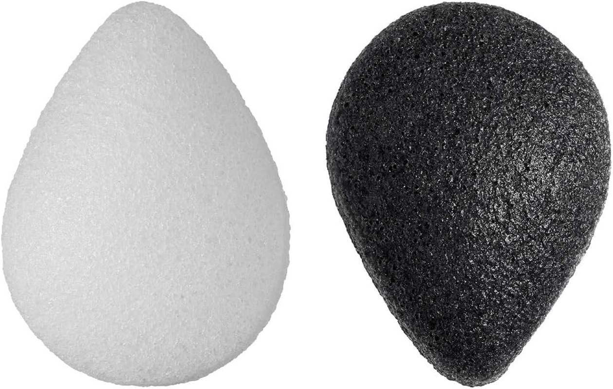 Pursonic Natural Konjac Bamboo Charcoal Facial Sponge for Gentle Face Cleansing and Exfoliation, Helps with Clogged Pores 100% Bio-Degradable,Vegan Products, 2- Pack image number 4