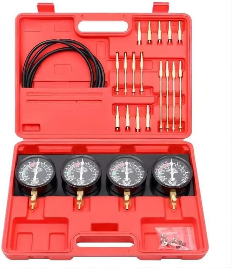 Fuel Vacuum Carburetor Synchronizer Kit Carb Sync Gauge Set Adjustable Balancer image number 4