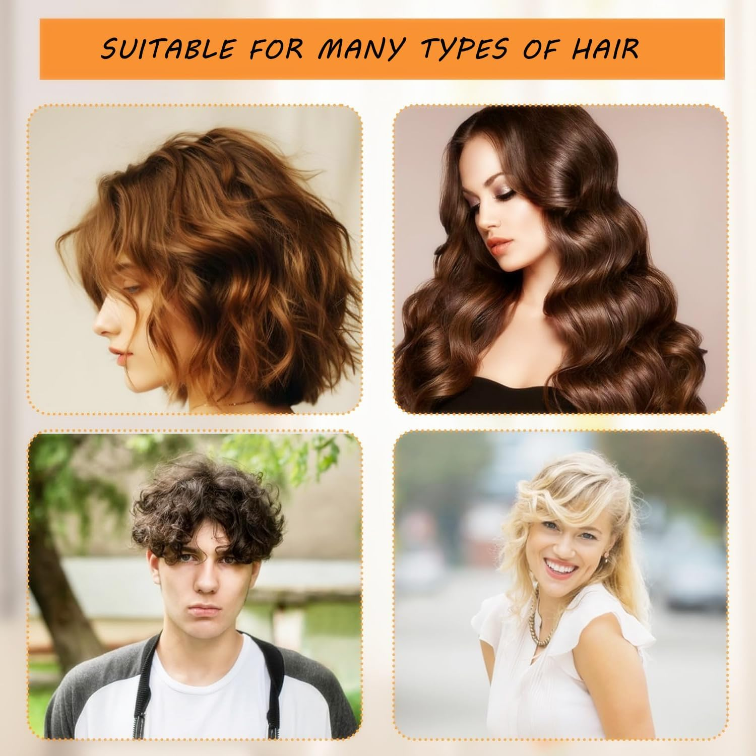 Curl Define Styling Brush, Curling Brush for Men and Women or Hair Salon Com Bing Tool (White) image number 1