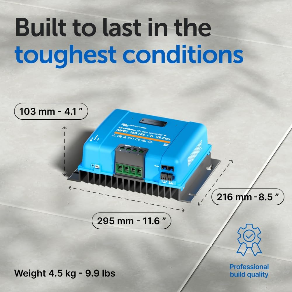 Victron Energy Smartsolar MPPT Tr Ve.Can 150V 85 Amp 12/24/36/48-Volt Solar Charge Controller (Bluetooth) image number 1