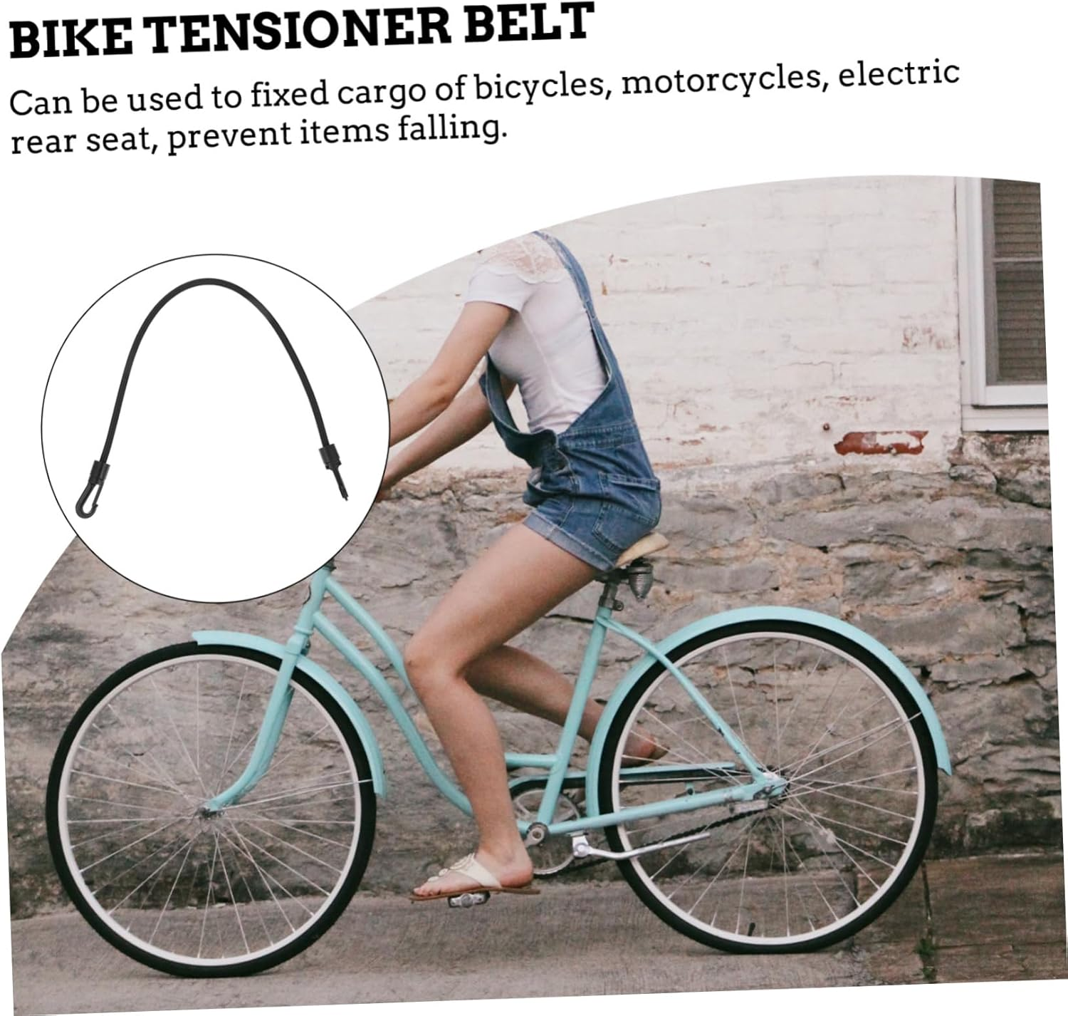 Beatifufu 4 Pcs Elastic Cargo Fastening Straps Hooks Waterproof Luggage Binding Belts Sturdy Rubber Tie down Ropes for Camping and Travel image number 4