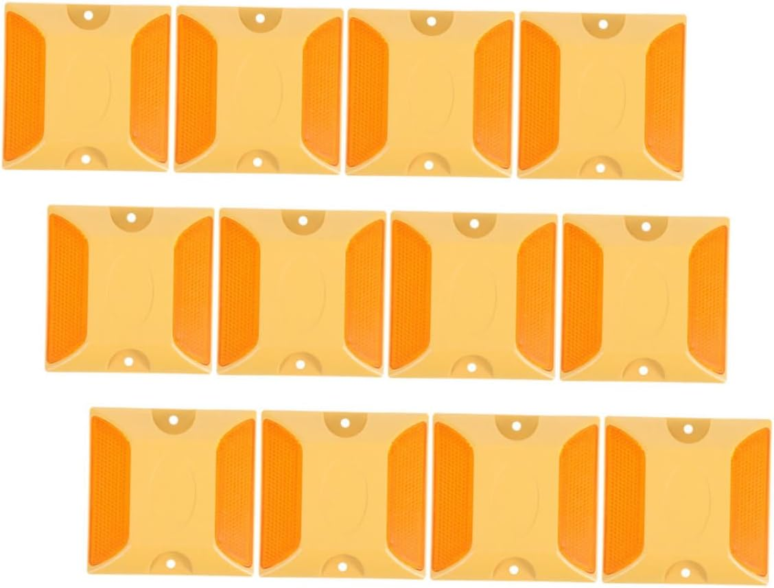 12Pcs Reflective Road Markers Heavy-Duty Reflectors for Driveways Sidewalks Bike Lanes Parking Lots Enhanced Night Visibility Traffic Safety image number 6