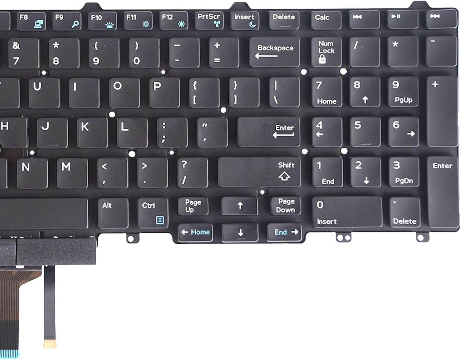 SUNMALL Replacement Keyboard with Backlit and Trackpoint Compatible with Dell Latitude E5550 P37F E5570 P48F E5580 E5590 E5591 5550 5570 5580 P60F 5590 5591 image number 3