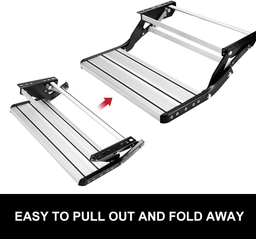 SAN HIMA Caravan Pull Out Single Aluminum Step - 200KG Capacity - RV Parts and Accessories