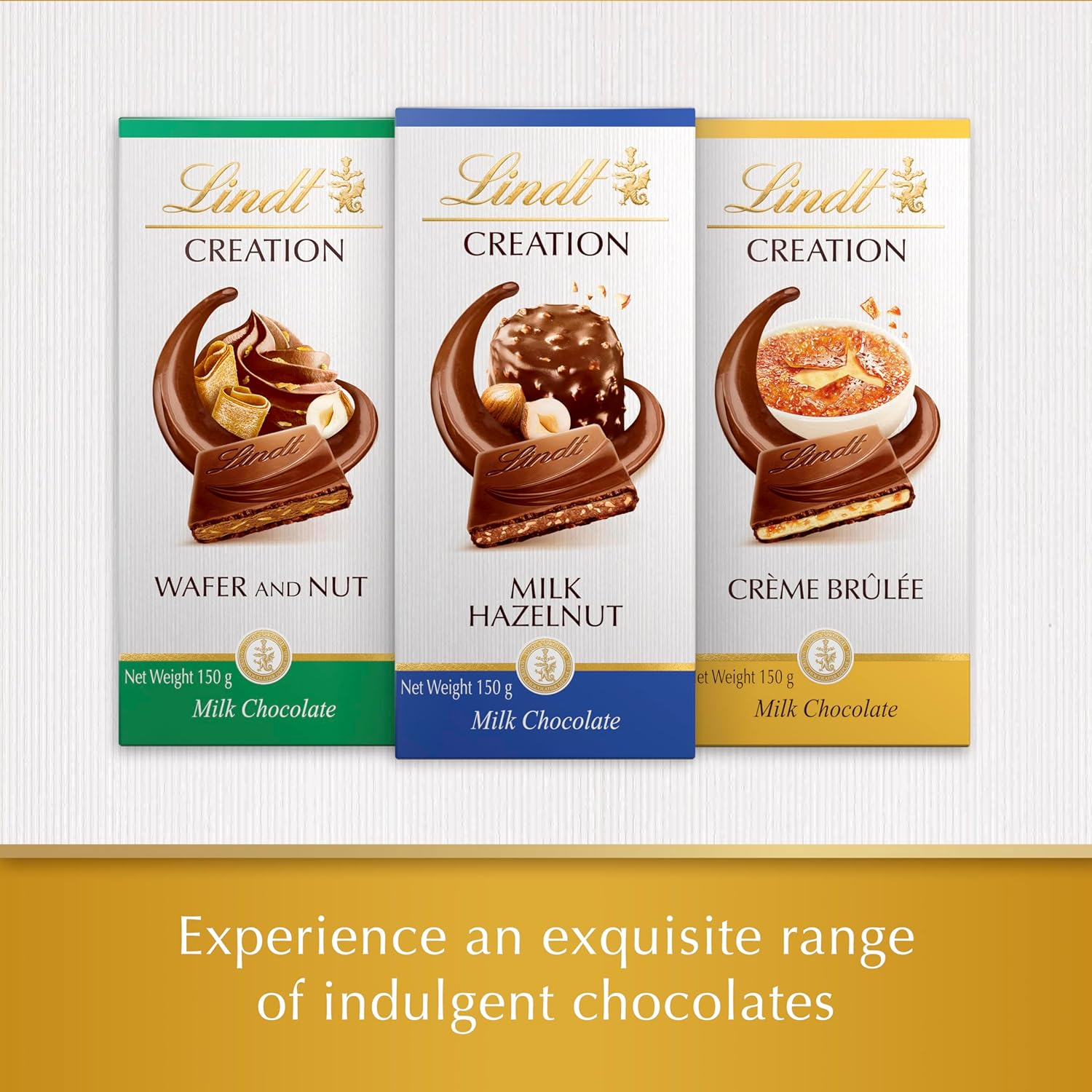 Lindt Creation Cr&egrave;me Brulee Chocolate Block 150G