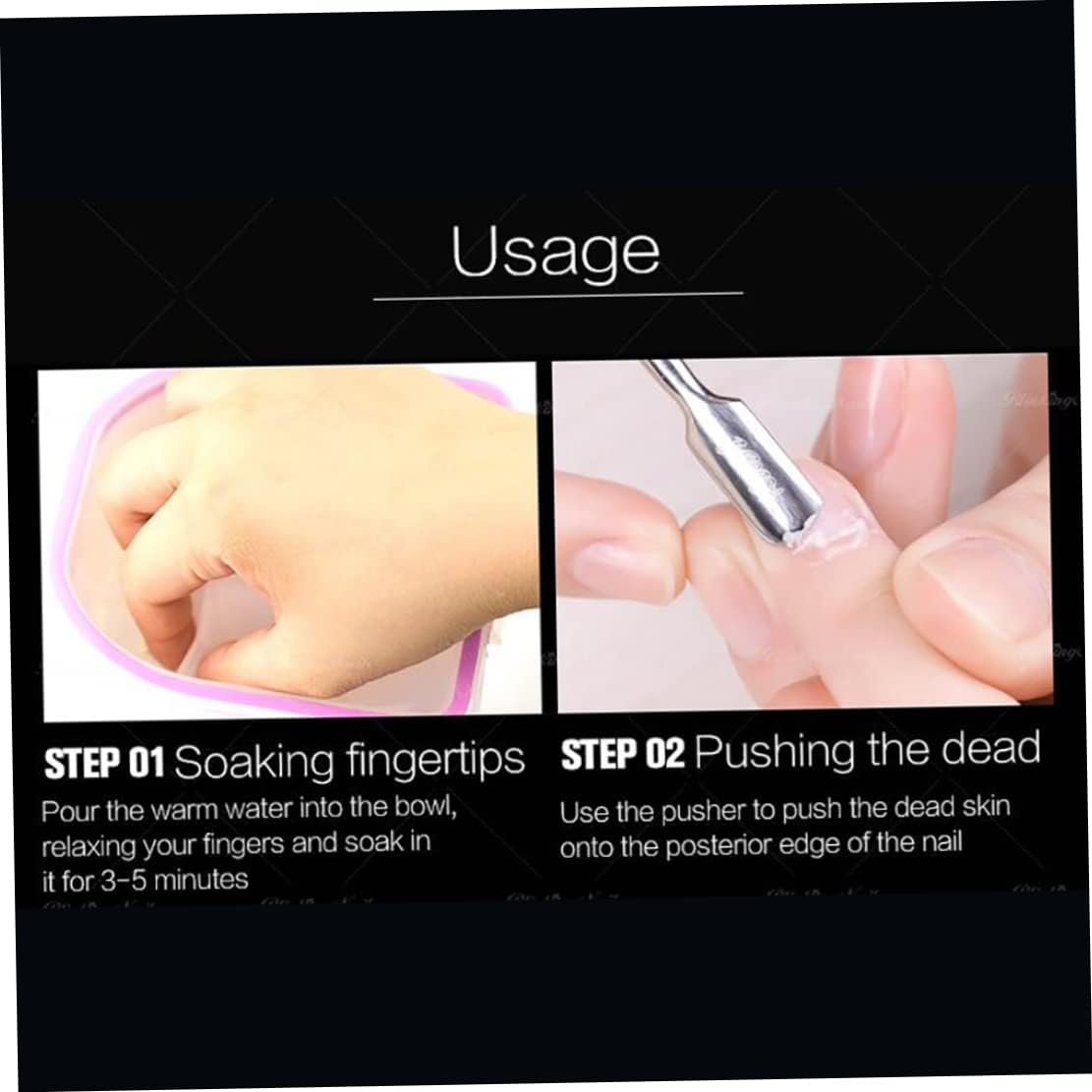 KUYYFDS Professional Acetone Resistant Double Layer Nail Spa Bowl Nail Polish Remover Manicure Tool for Salon or Home Use Polish Remover image number 2