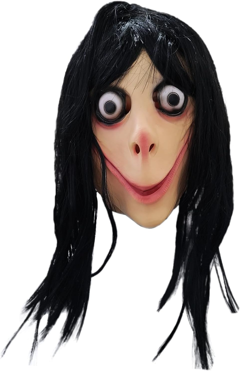 Horrible Long Hair Devil Mask Scary Challenge Games Evil Costume Halloween Cosplay Party Creepy Decoration