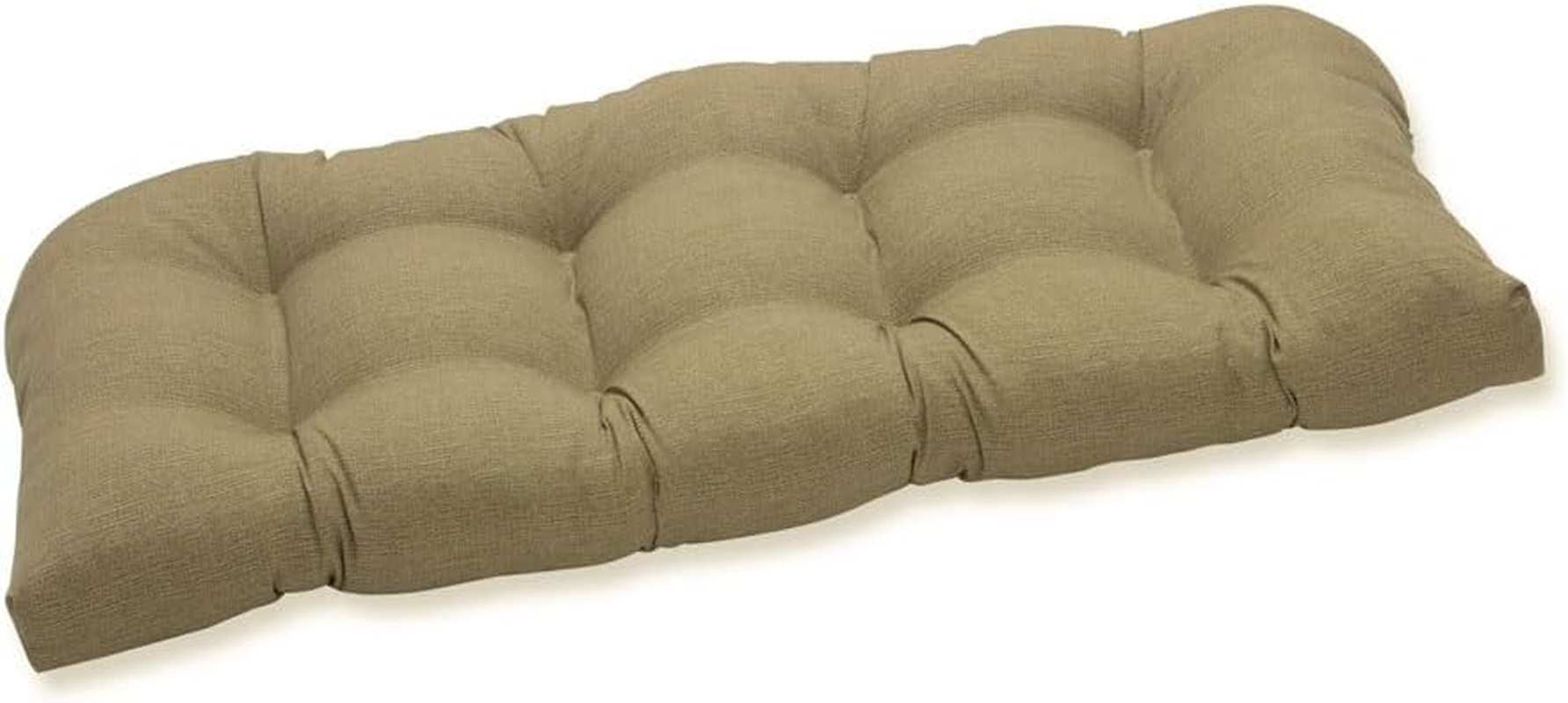 Pillow Perfect Indoor/Outdoor Taupe Textured Solid Wicker Loveseat Cushion image number 4