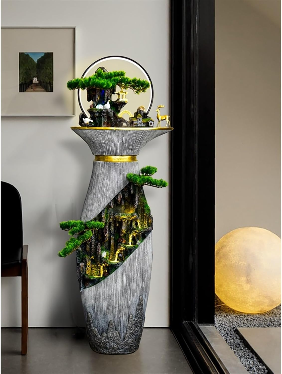 Outdoor Fountain Water Fountain Decoration, Floor Home, Living Room Courtyard Office image number 1