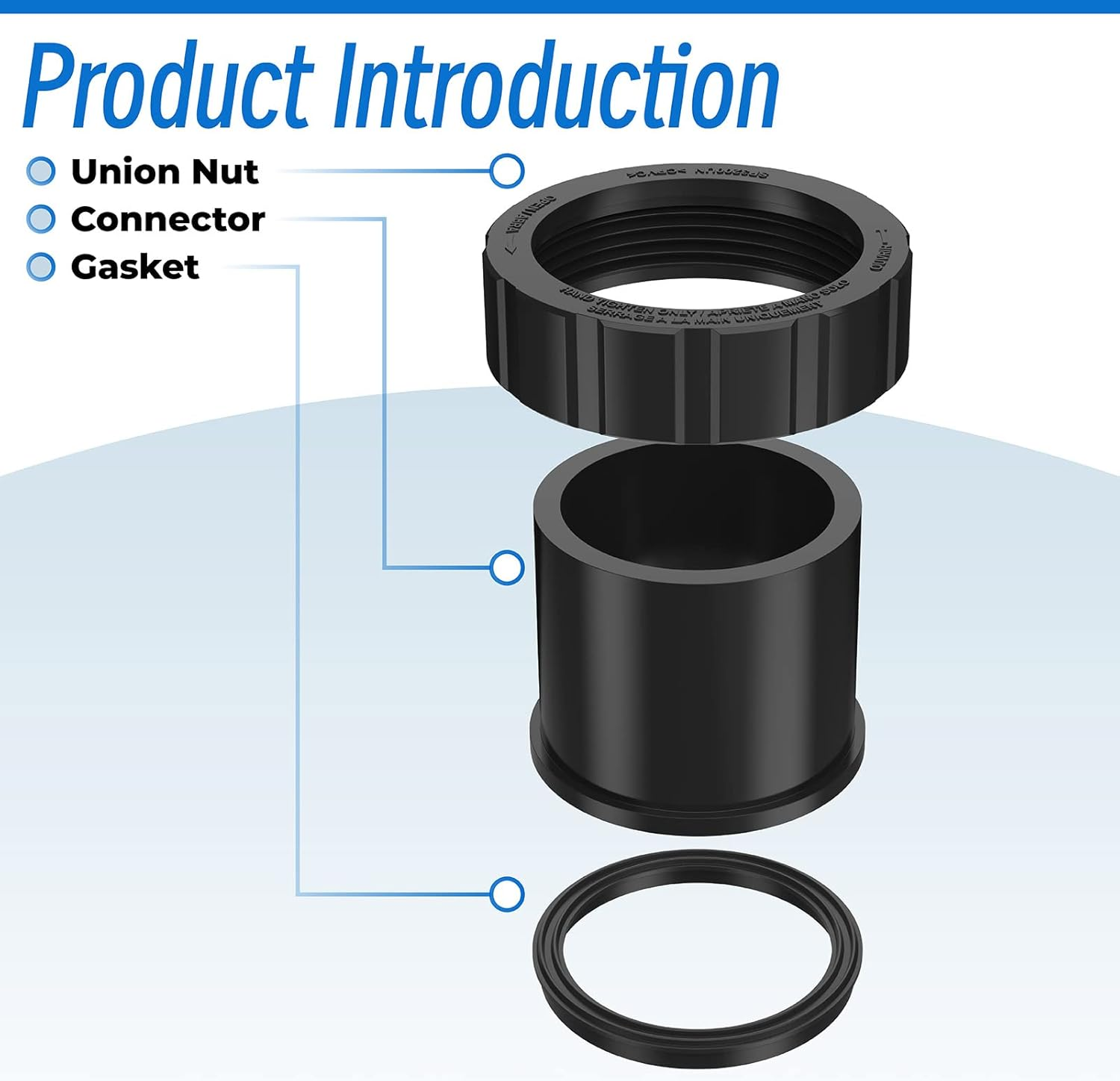 SPX3200UNKIT Pump Union Connection Kit Compatible with Hayward Tristar, Northstar, Ecostar Pumps, Swimclear Cartridge Filter & Universal H-Series Low Nox Heater (2 Pack) image number 3