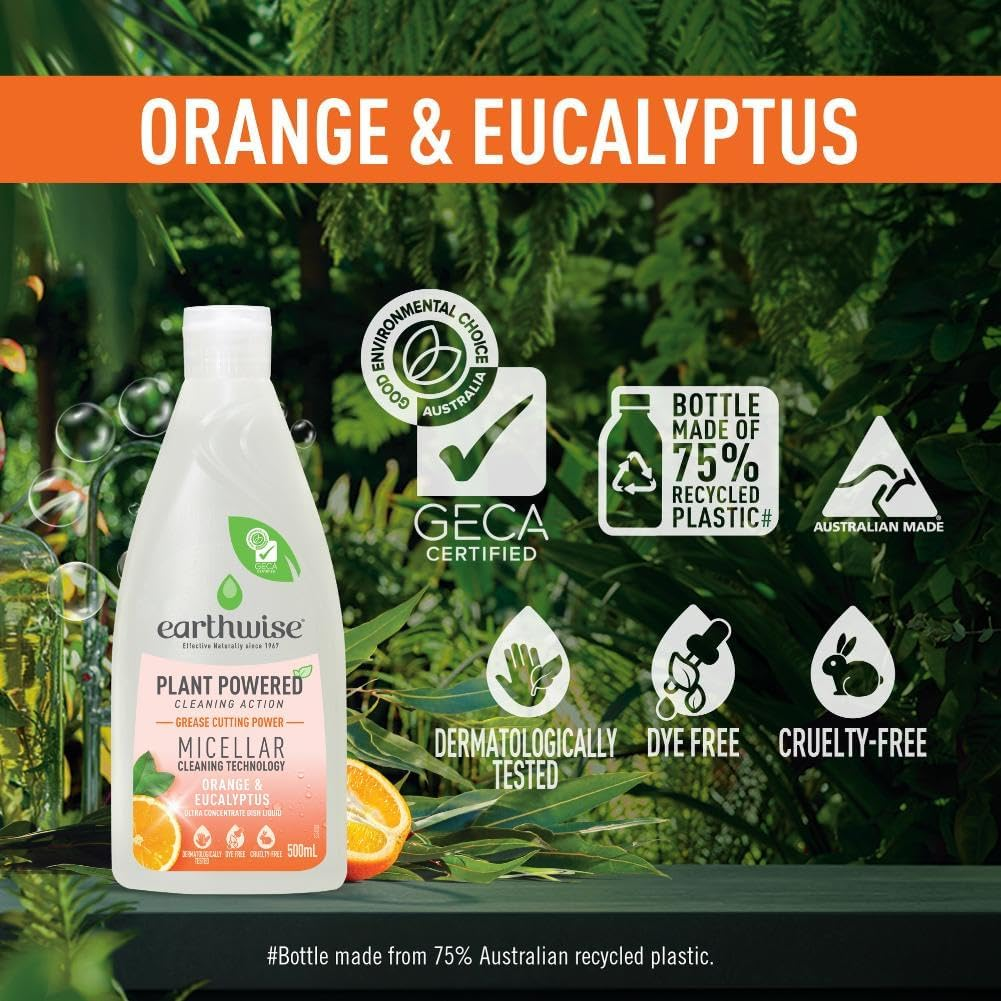 Earthwise Orange and Eucalyptus Dish Liquid 500 Ml image number 6