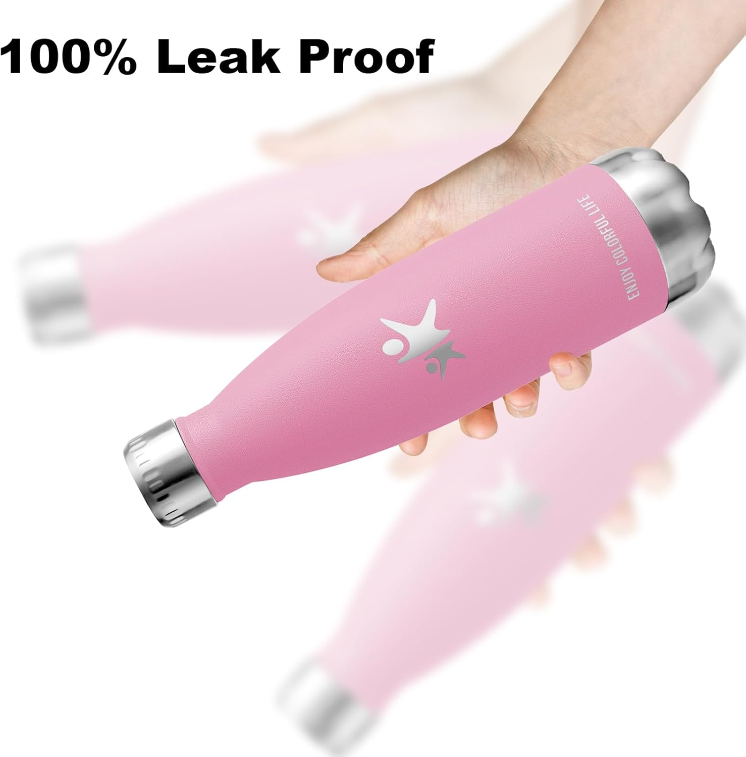 Stainless Steel Drinking Bottle, 750 Ml, Bpa-Free, Insulated Flask, Double-Walled, Leak-Proof, with Screw Cap, Girls' Water Bottle for School, Sports, Camping image number 3