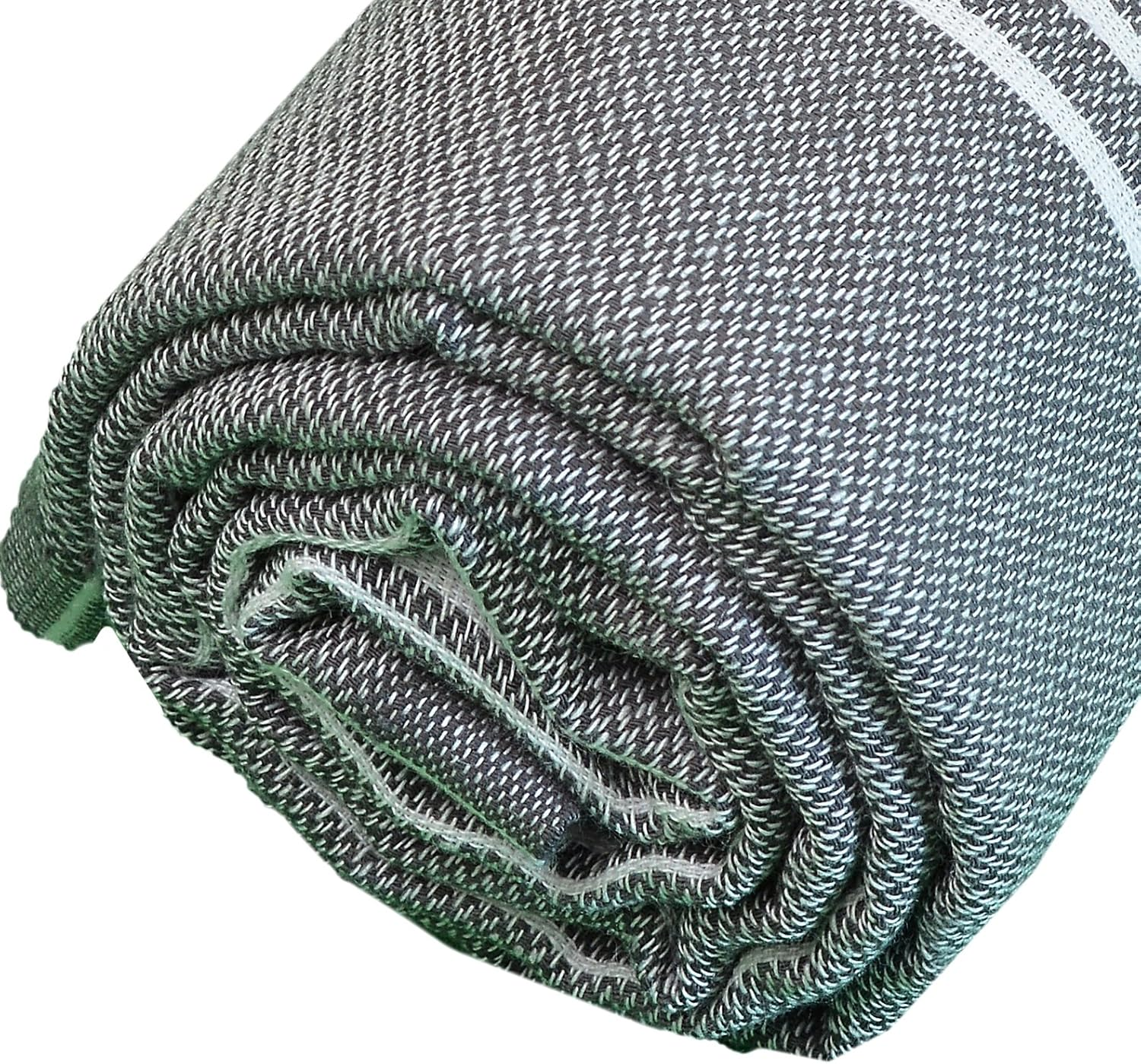 Bersuse 100% Cotton Anatolia Turkish Towel - 37X70 Inches, Anthracite image number 5