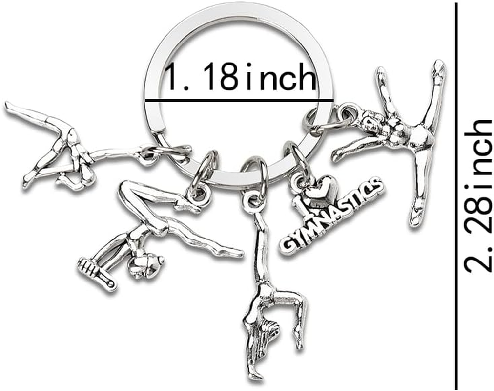 Gymnastics Themed Birthday Gifts for Granddaughter Daughter Gymnast Gift Keychain for Sister Niece Gymnastic Graduation Presents for Graduates Students Gymnast I Love Gymnastics Gifts for Gym Coach image number 6