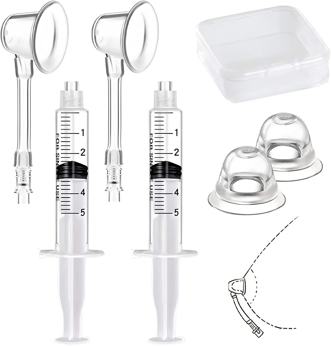Nipple Corrector - 6PC Inverted Nipple Puller & Suction Corrector for Flat/Retracted Nipples, Breastfeeding Aid & Treatment(Comes with a Storage Box) image number 4