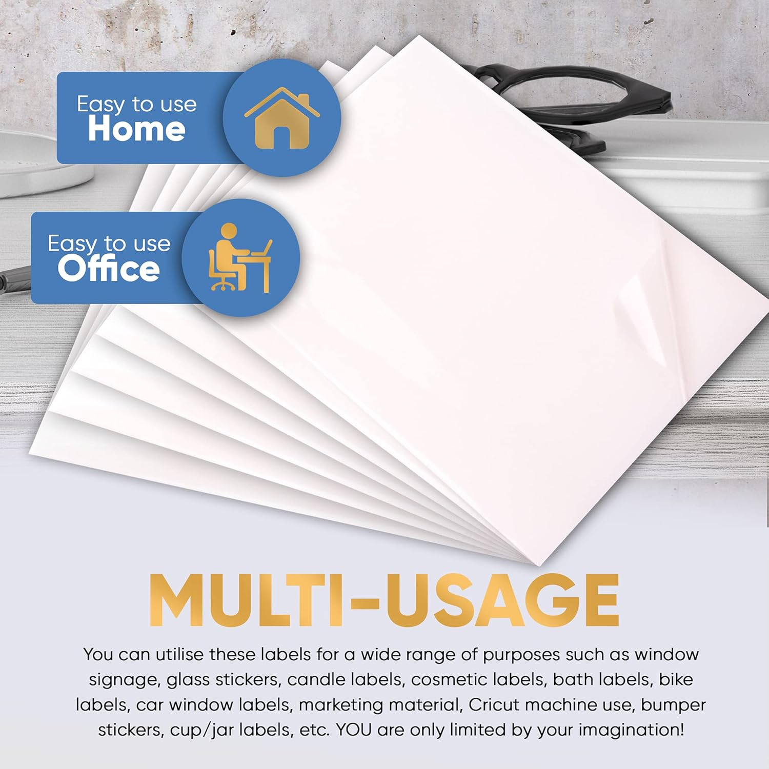 Avarrix Australia Printable Vinyl Sticker Paper for Inkjet & Laser Printer, Transparent Clear Glossy, 20 Sheets, A4 Size, Glossy Transparent Clear Sheets, Waterproof A4 Sticker Paper for Printer image number 2