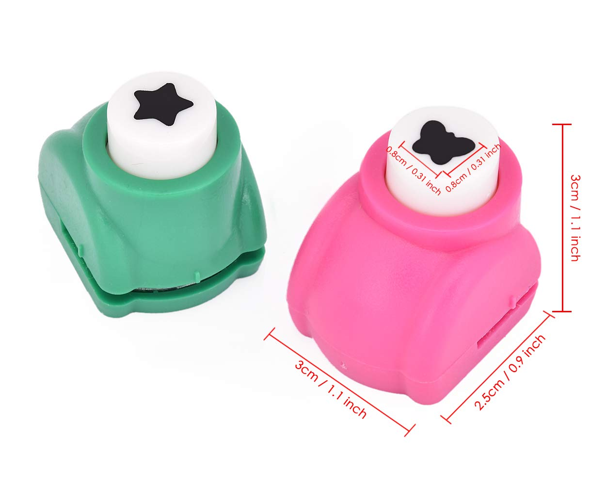 DS. DISTINCTIVE STYLE 5 Pcs Paper Punch Set Shaper Cutter Hole Punch Scrapbook Cards Craft Photo Album DIY Festival Papers and Greeting Cards image number 1