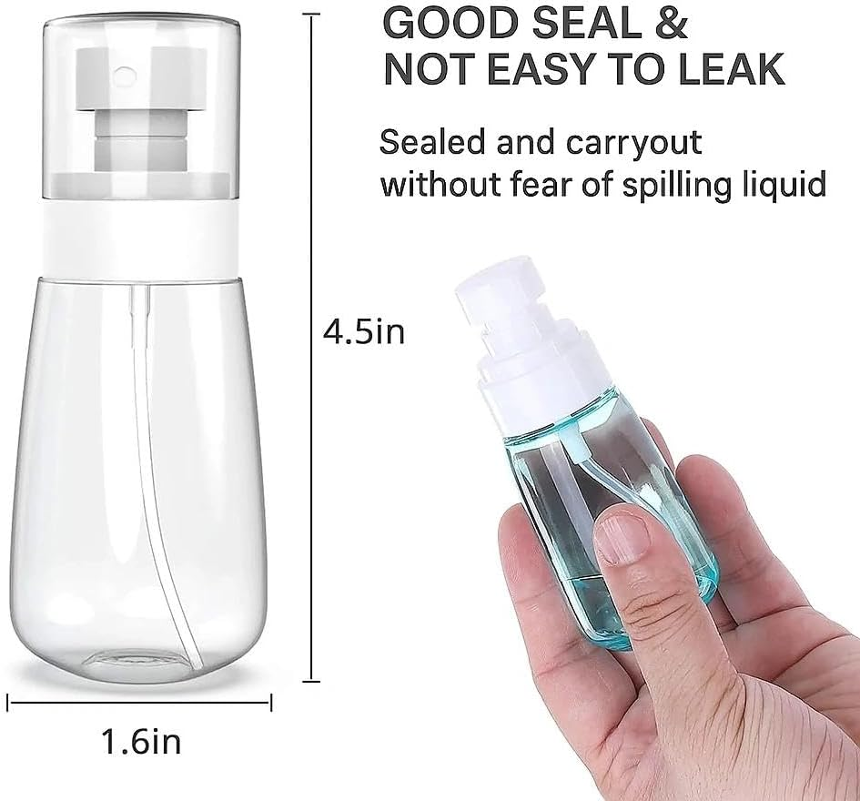 Set of 2 Spray Bottles &ndash; 2Oz/60Ml Travel Spray Bottle Set &ndash; Fine Mist Atomizer Leak‑Proof Design Portable Refillable Mini Spray Bottles for Face & Hair Mist by Unron image number 5