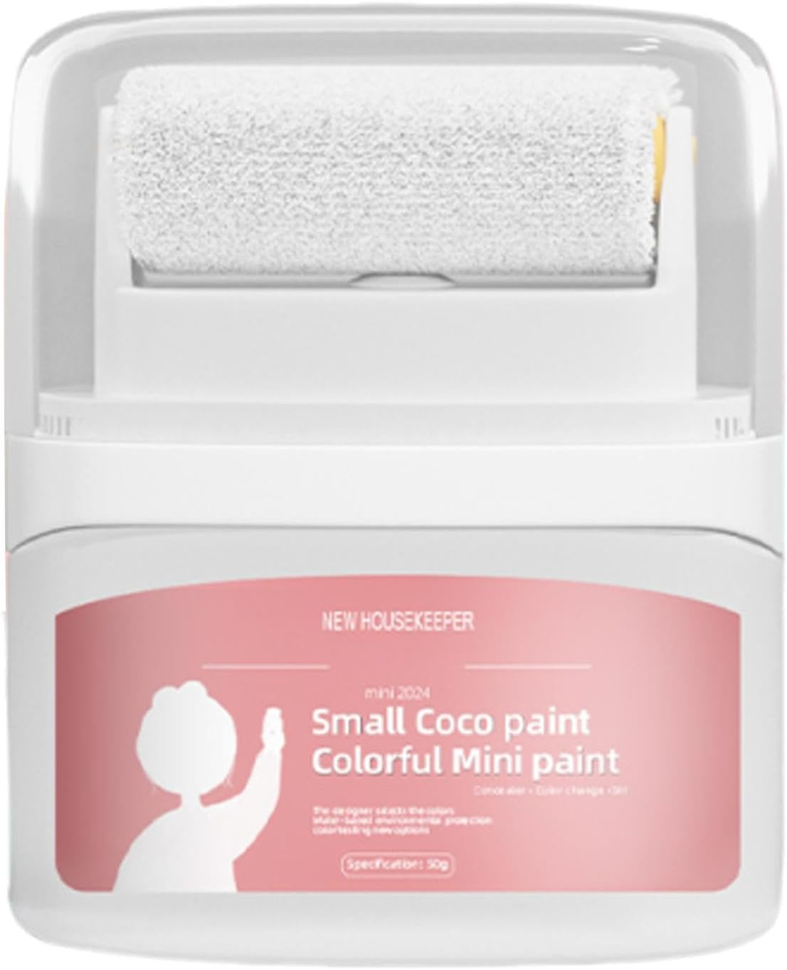 White Paint for Wall | Portable White Paint with Integrated Paint Roller - Scratch Repair Paint, Wall Repair Tool for Wall, Door, Cabinets, Wood, Furniture image number 2