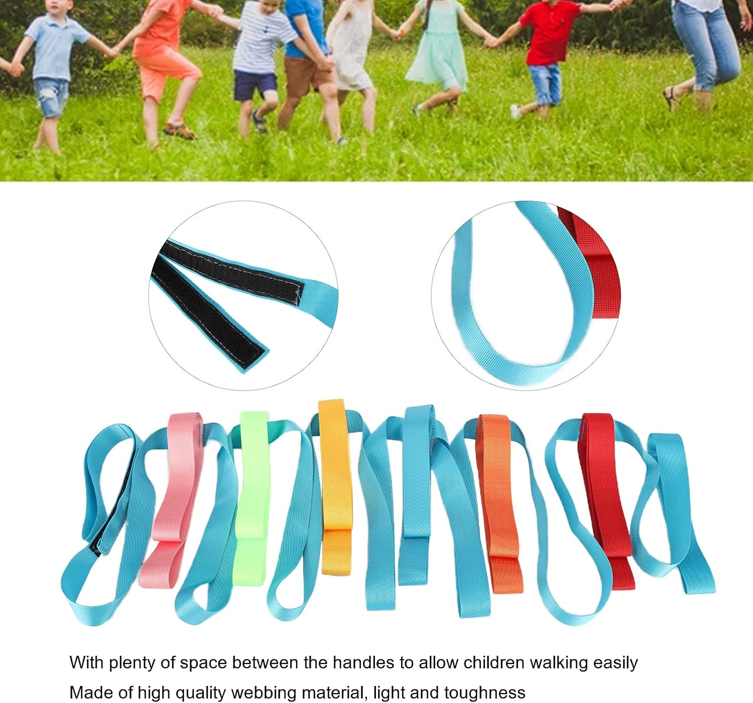 FASJ Safety Walking Rope, Anti‑Lost Webbing Material Kids Walking Rope for Preschool for Kids image number 1