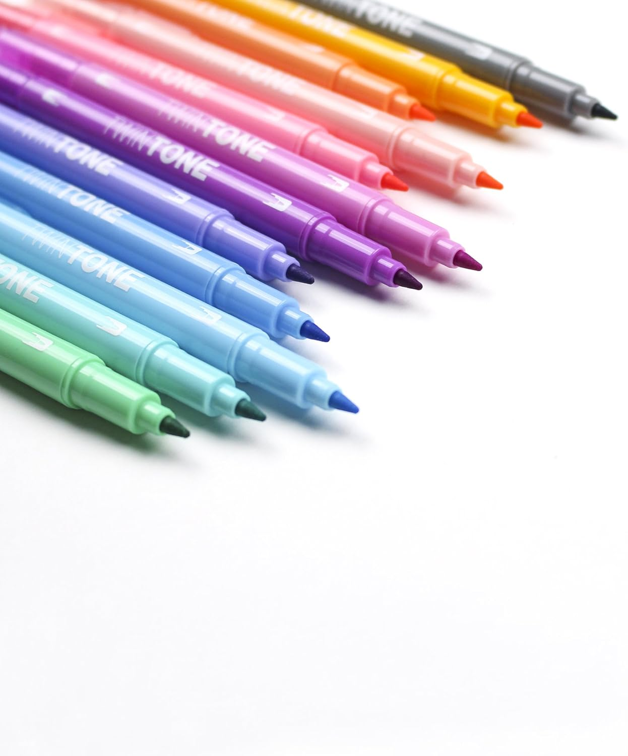 Tombow Twintone Pastel Marker 12-Pieces Set, Multicolour, One Size image number 3