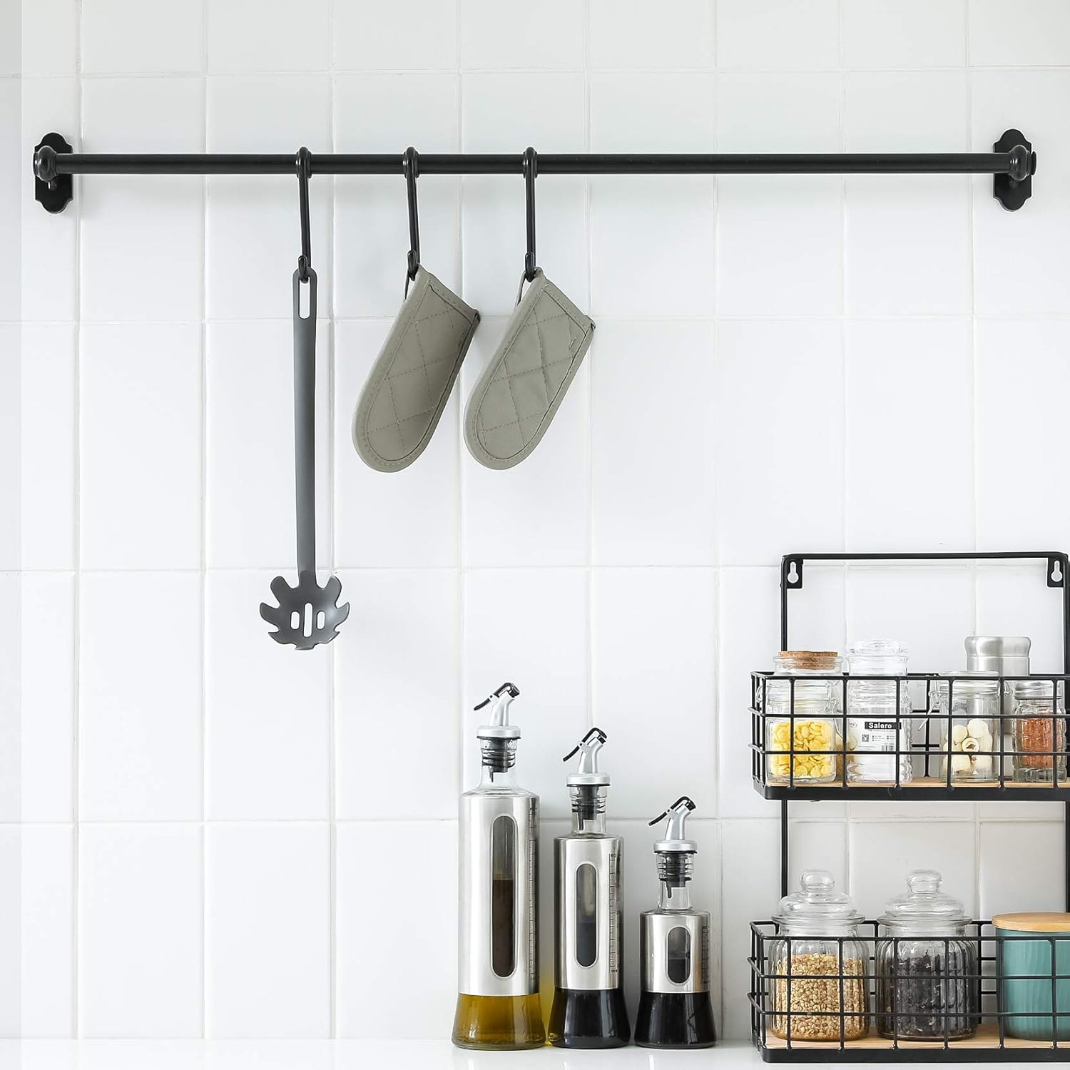 Cast Iron Skillet Handle Covers,Pot Handle Covers Heat Resistant,Pot Holders for Kitchen Heat Resistant,Machine Washable Handle Mitts 2 Pcs(Brown) - Brown image number 2