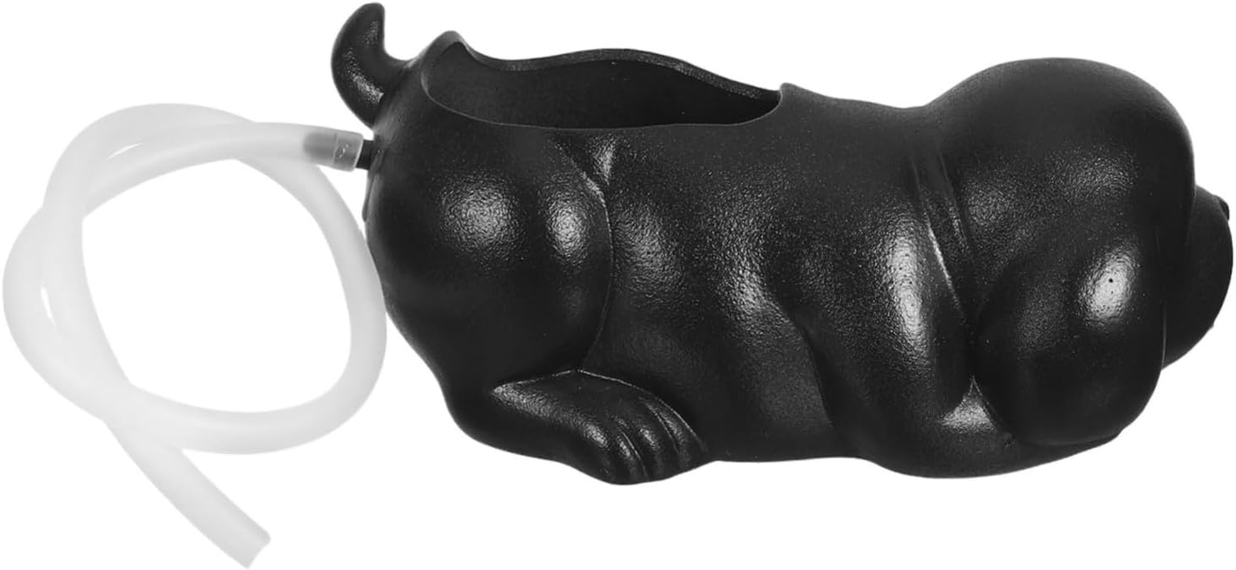 NOLITOY Ceramic Dog Fountain Spitter Jar for Indoor Outdoor Aquarium Decor Playful Puppy Statue with Circulating Waterfall Plant-Friendly Eco Ceramic Jar for Fish Tank and Garden