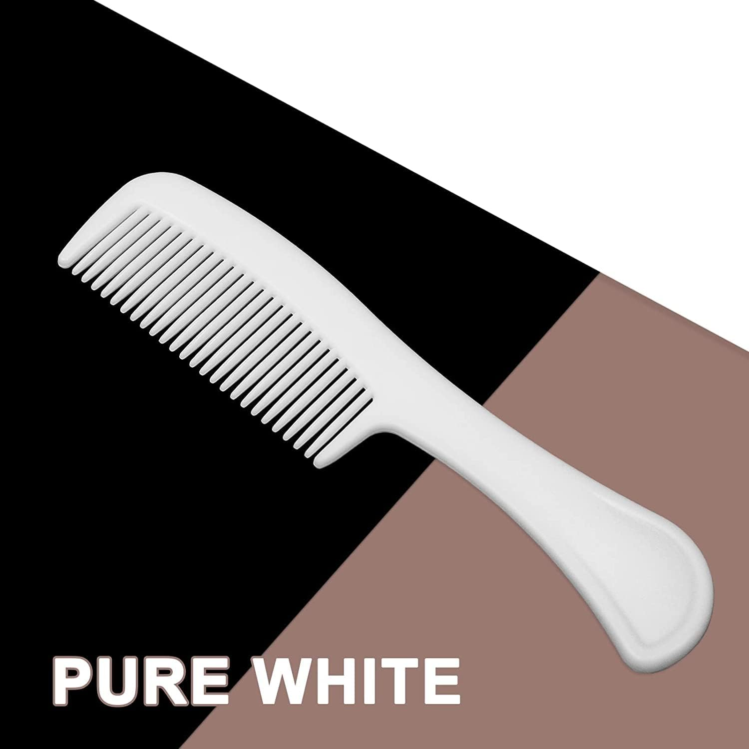 30 Pack Hair Combs in Bulk Individually Wrapped, Bulk Combs Individually Wrapped for Homeless,Women,Kids,Hotel,Airbnb,Shelter/Homeless/Nursing Home/Charity/Church(White) - 60,Black,Transparent,Yellow image number 2