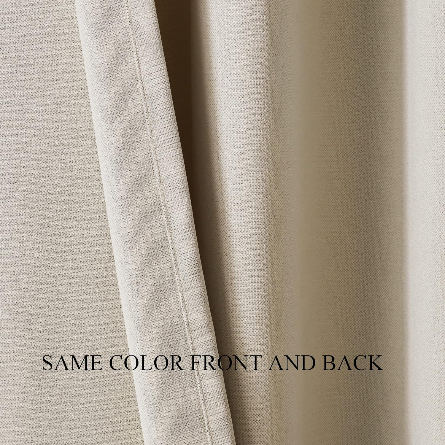 13Ft Luxury Faux Linen Blackout Extra Long Curtain with Grommet,Ivory 156 Inch Long 1 Panel,Room Darkening Solid Color Drapery for 2 Story House,Tall Window,High Ceiling. image number 6