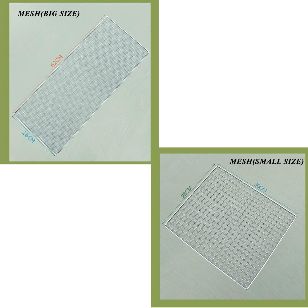 Large Size Portable Hibachi Outdoor BBQ Barbecue Grill Sets Charcoal Picnic Hiking Party Festival Camping