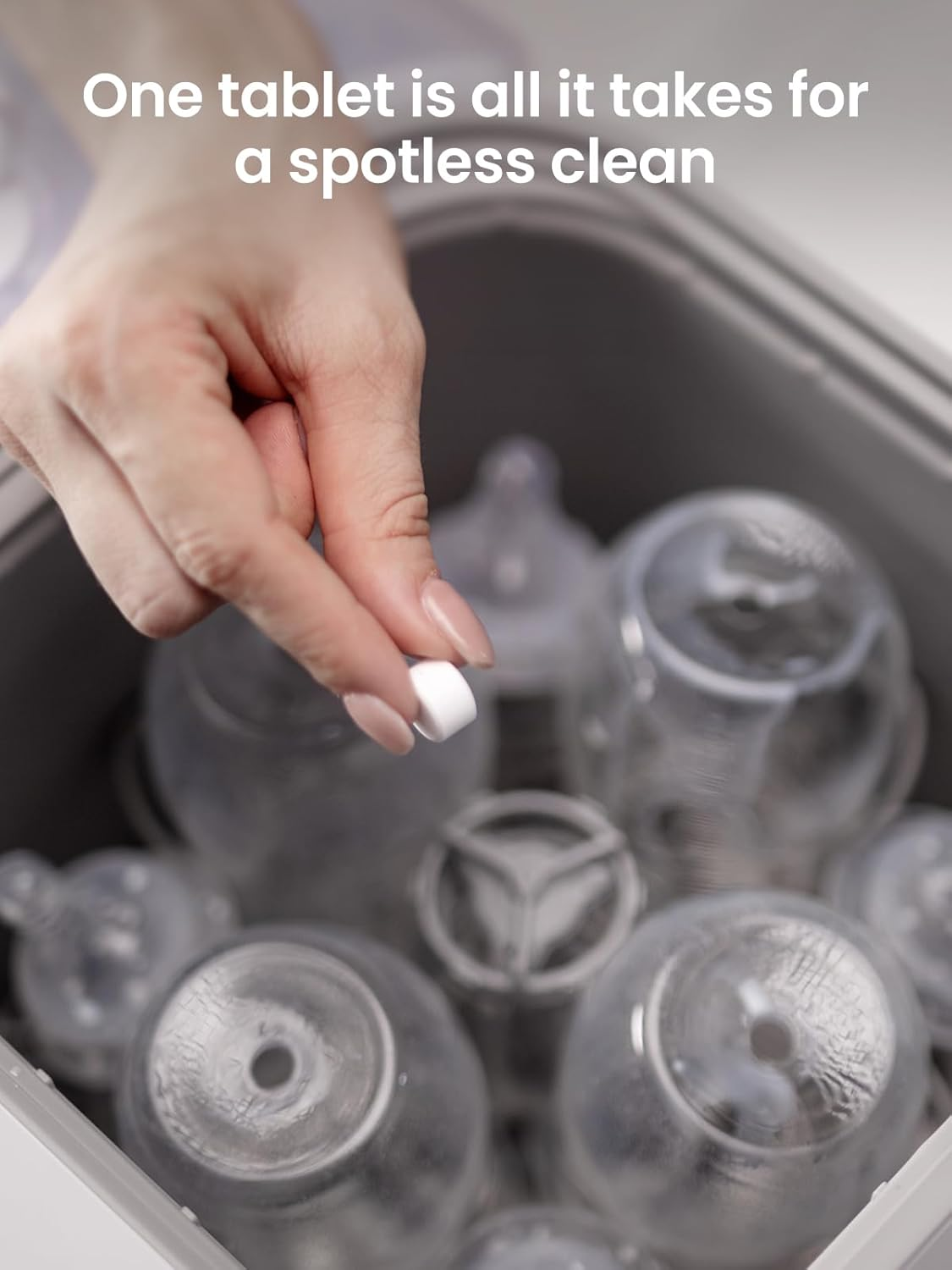 GROWNSY Detergent Washing Tablets 130 PCS for Momcozy, Baby Brezza, Papablic Bottle Washer, Compatible with All Brands Baby Bottle Washers image number 6