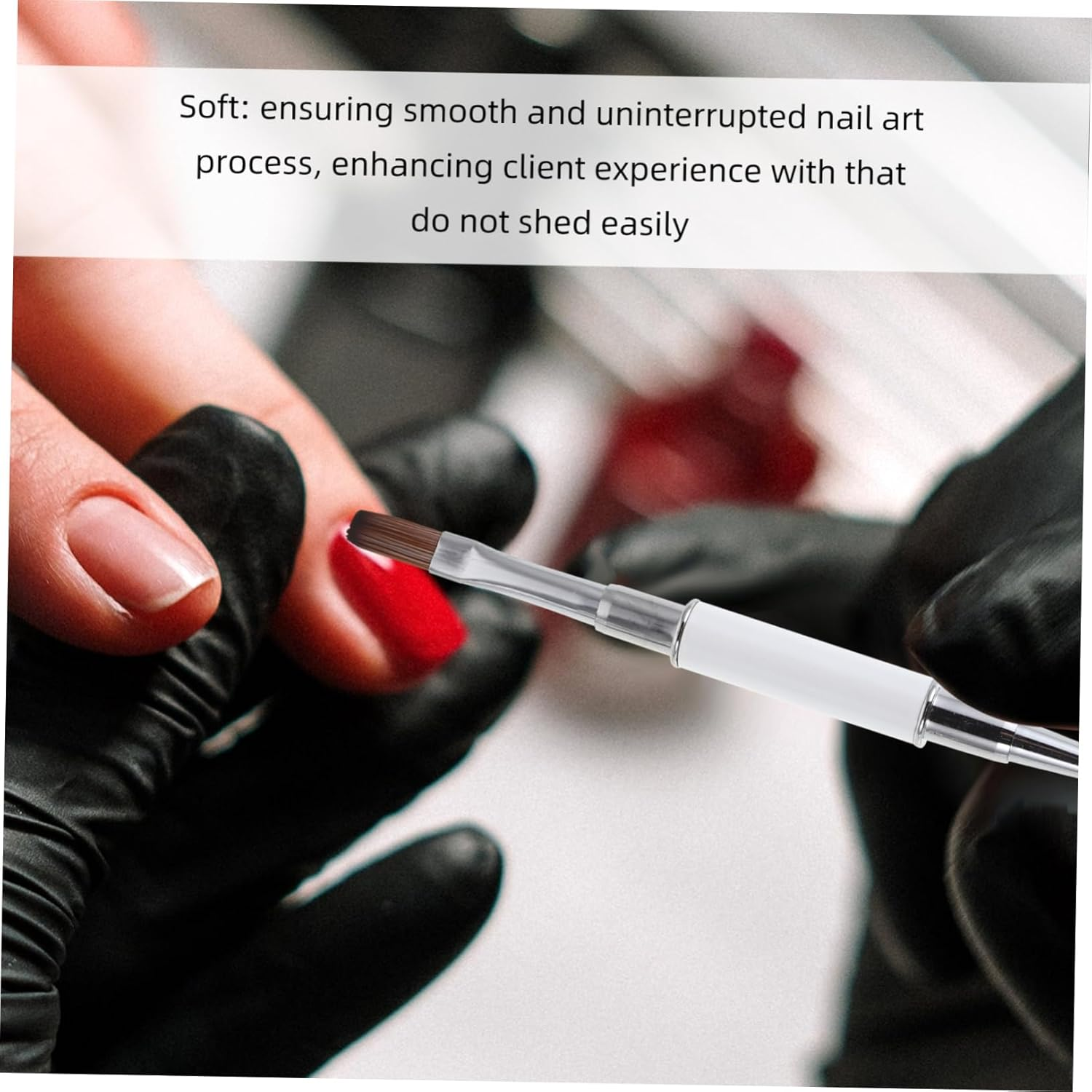 DINHEAROM 3Pcs Double Ended Nail Art Liner Brushes for Professional Manicure Detail Pens for Sculpting Line Work and Dotting Easy to Clean Salon Tools image number 5