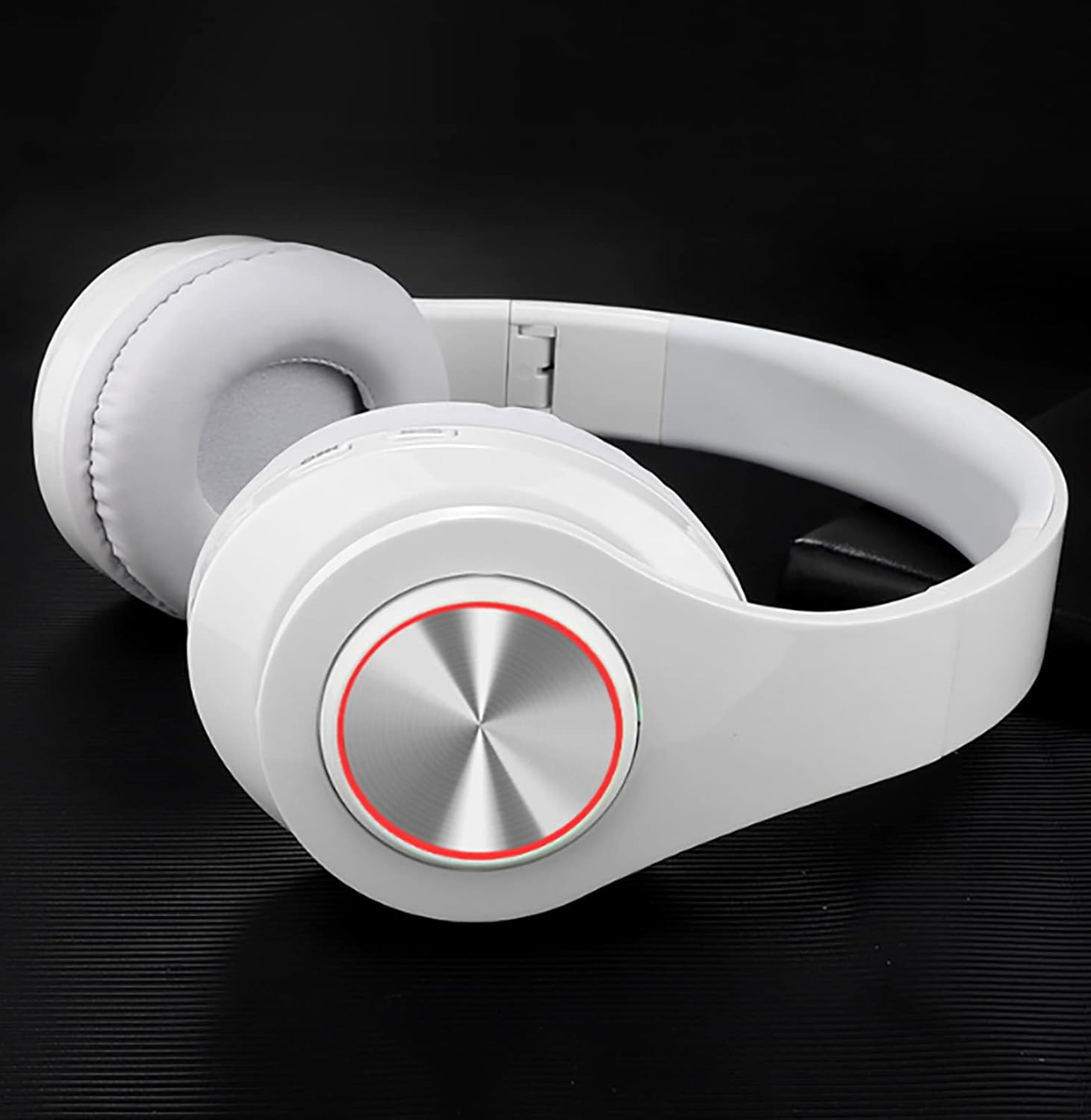 Bluetooth 5.0 Over-Ear Headphones Wireless Headphones, JR Joyreap Foldable Bluetooth 10 M Range Headphones Headset with Colorful Lights Stereo Surround Comfortable Affixed Ears (White) image number 2