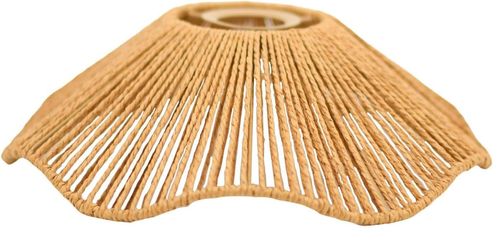 ＡＷＨＡＯ Woven Lamp Shade, Pendant Light Shade,Chandelier Covers Shades,Ceiling Lantern Cover, for Table Lamp, Yellow