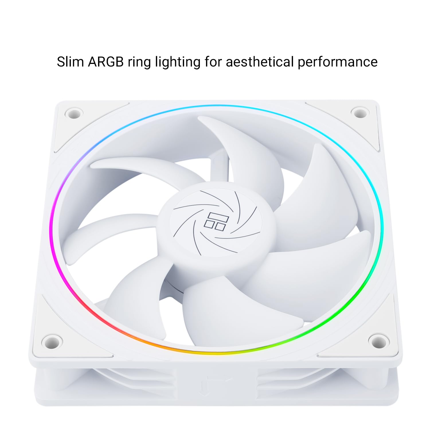 Thermalright TL-S12W CPU Fan 120Mm Case Cooler Fan Comes with ARGB Lighting Effect,Pc PWM Silent Computer Fan with 1500RPM Speed, CPU Cooling Fan White（3-Pack） image number 4