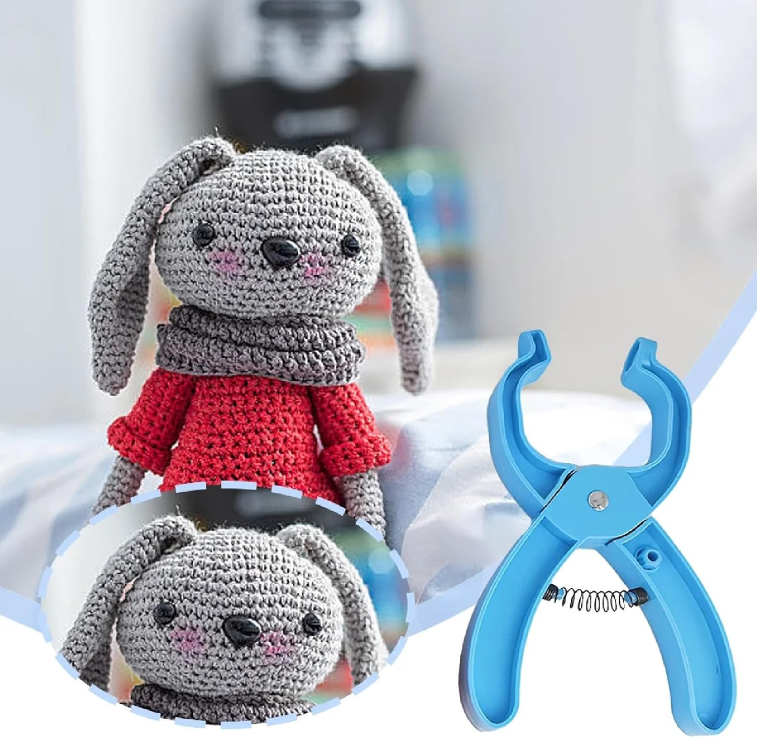 Safety Eye Auxiliary Tool, Safety Eyes Crochet Tools for Amgurumi Crochet & Stuffed 5-30Mm Animal Eyes Making Supplies Tool DIY Doll Making Supplies Kit image number 2