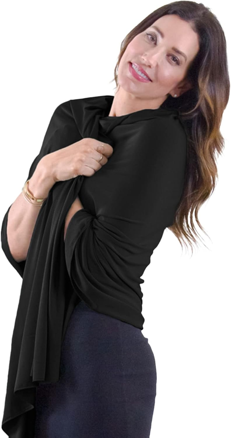 Happyluxe Wayfarer Travel Shawl Wrap, UPF 50+ Shawl Wraps for Women, 68 X 35 Inches