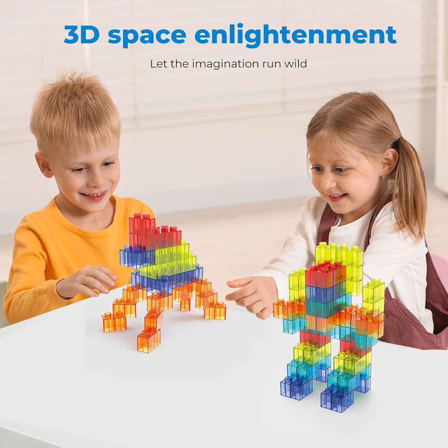 348PCS Magnetic Tiles Blocks Railcar, Construction Car Track Set with Car and Roads Signs, Building Toys Set for Kids, Playset STEM Learning Kit Child Brain Development over 3 Years Old Boys Girls image number 3