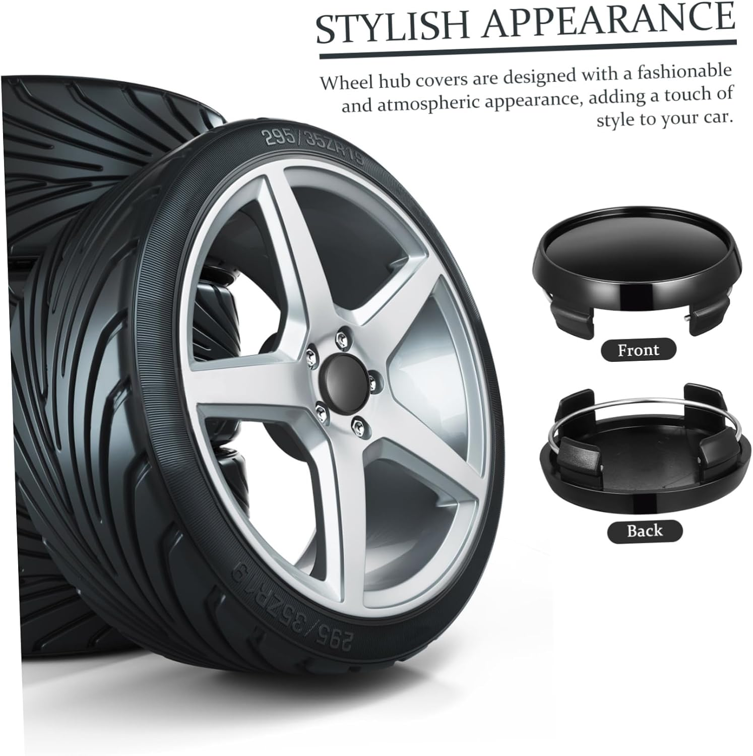 4Pcs Car Wheel Hub Caps Wheel Rim Center Caps Auto Center Hub Vehicle Rim Automotive Easy to Install Abs Material image number 2