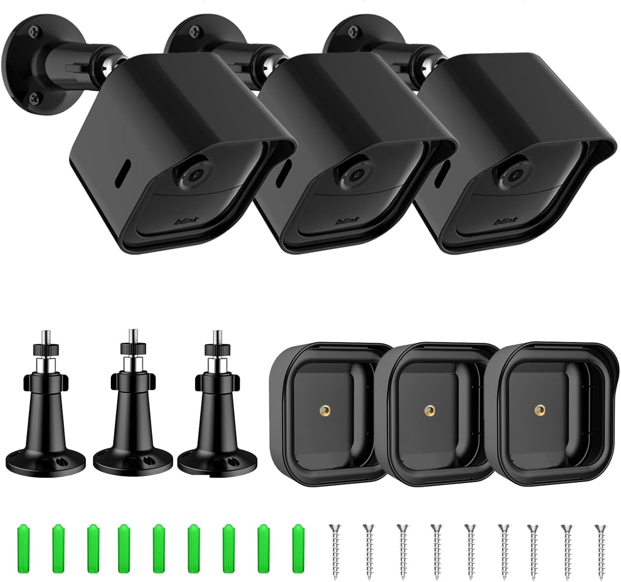 Blink Outdoor Camera Mount, 360&deg; Adjustable Blink Outdoor 4 & 3 Mount - Weatherproof & Robust Blink Camera Wall Mount, Blink Outdoor Camera Mounting Accessories for Indoor & Outdoor, Pack of 3