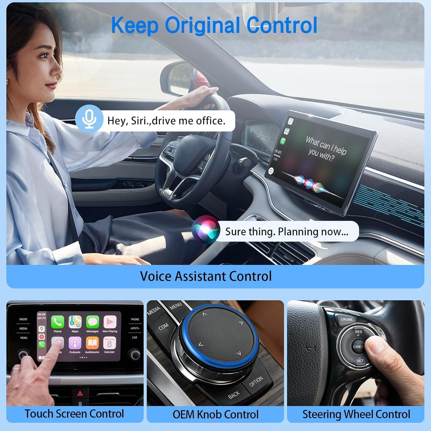 Mini Wireless Carplay Adapter, Convert Wired to Wireless Car Play & Android Auto 2-In-1 Adapter for Apple Iphone & Android Phone, Plug & Play, Auto Connect, No Delay, W/Usb C for Ios 10+ Android 11+ image number 5
