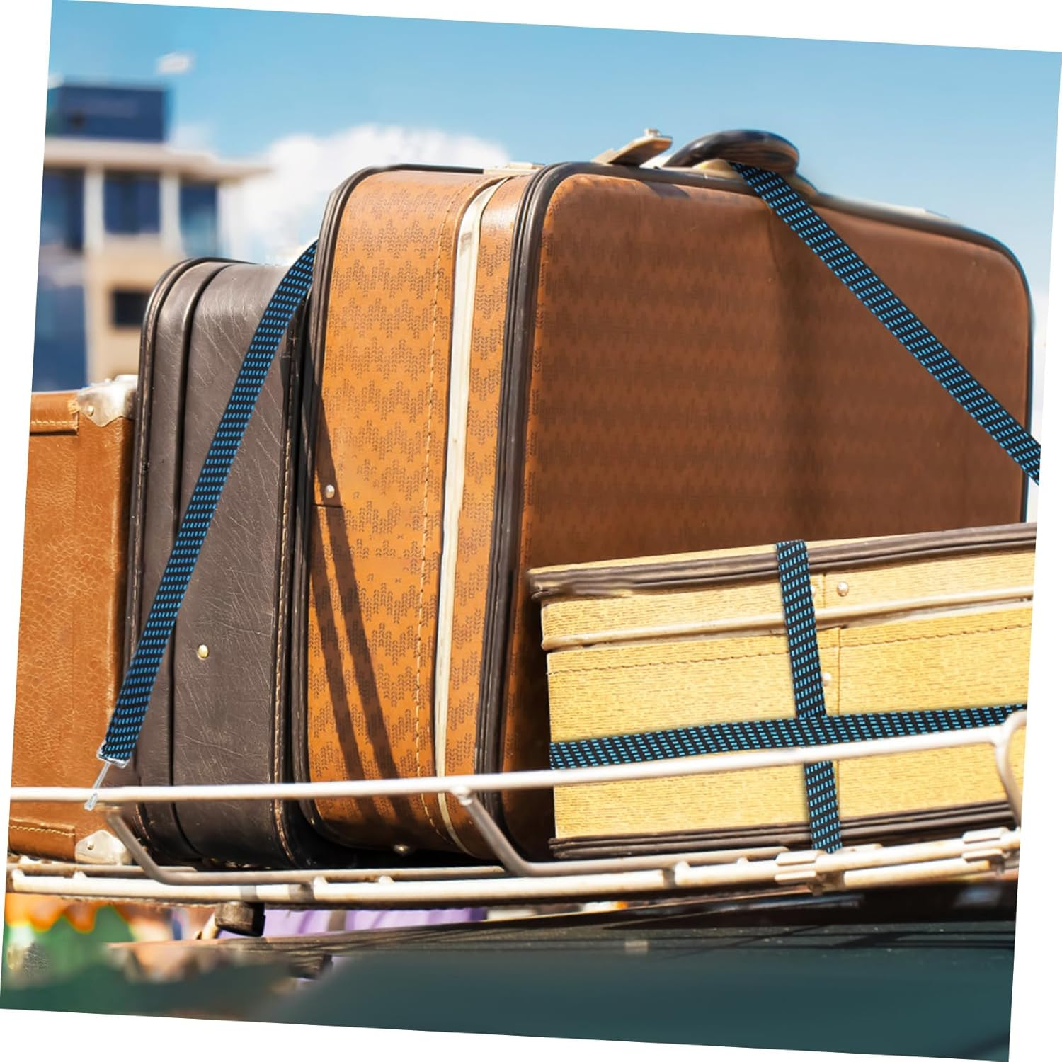 Amosfun 6 Pcs Adjustable Bungee Cords with Metal Hooks Heavy Duty Elastic Straps Long for Securing Luggage Camping Gear Travel Outdoor Use image number 2